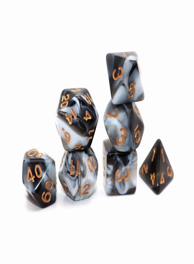 CREEBUY DND Dice Set, 6Pack 7 Die Polyhedral D&D Dice Sets with D20 D12 D10 D% D8 D6 D4 Compatible with Dungeons and Dragons Role Playing Games RPG MTG Table Games (42 Pieces) - Image 4